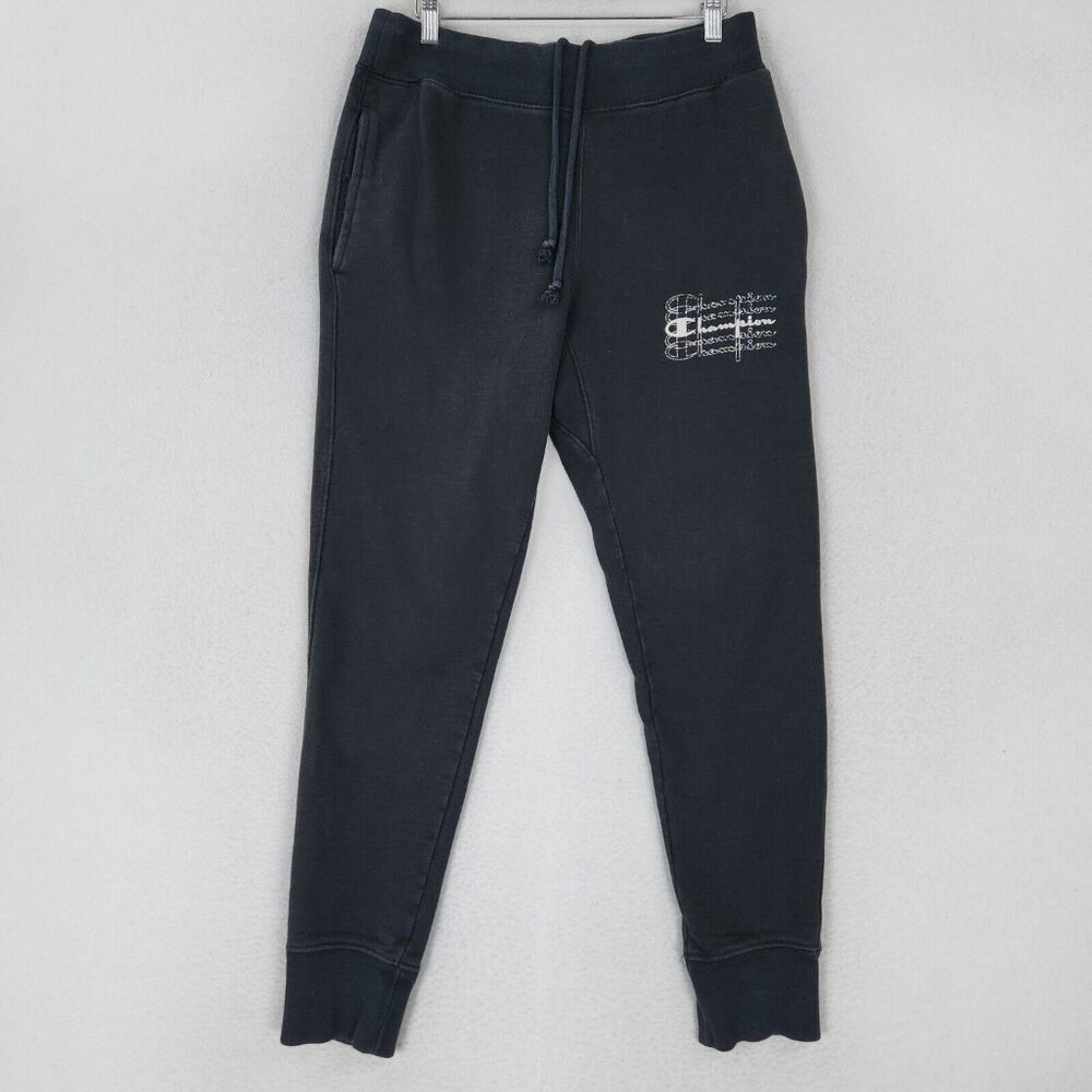 Champion Pants Mens Medium Faded Black Reverse Weave Jogger Sweatpants Casual